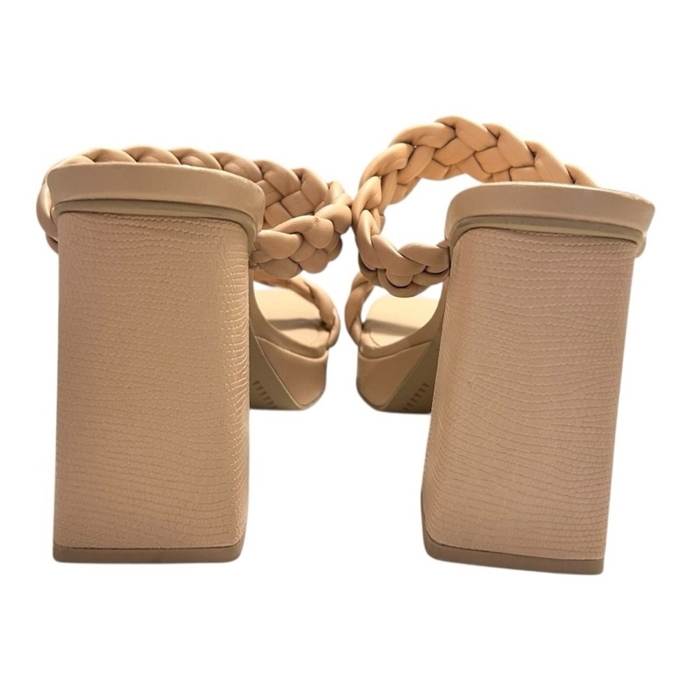 DV by Dolce Vita Nude Braided Strap Platform Block Heel Mules‎ Sandals Size 11 - Picture 6 of 9